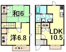 奥村メゾネットC棟の間取り画像