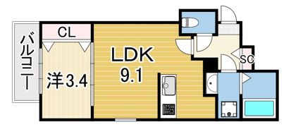 ジーメゾン西脇アノリスの間取り画像
