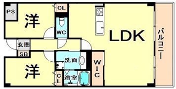 LUXE武庫之荘の間取り画像