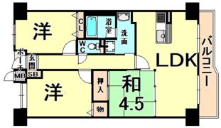 アグレスト昆陽池西の間取り画像