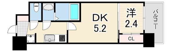 GENOVIA神戸新開地駅前の間取り画像