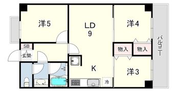 ライオンズマンション西明石の間取り画像