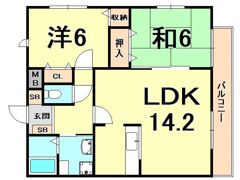 コージィ香櫨園の間取り画像