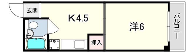 塚口グリーンハイツの間取り画像