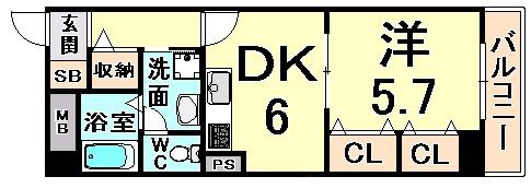 エダム武庫之荘の間取り画像