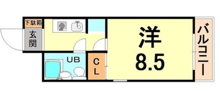 猪名寺パークマンション2の間取り画像