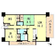 ザ・パークハウス神戸春日野道の間取り画像