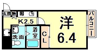 SWISS立花の間取り画像