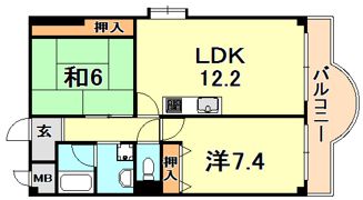 ハイネス岡本の間取り画像