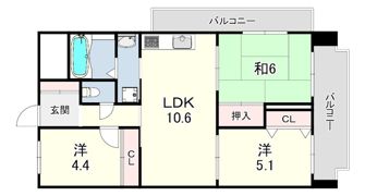 アルディ夙川の間取り画像