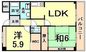 ソアール門戸荘の間取り画像