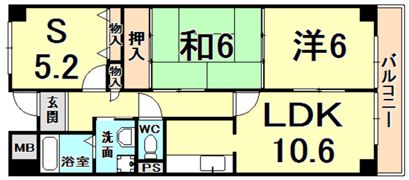 プランドール中屋の間取り画像