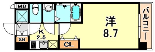 エスライズ新神戸2の間取り画像