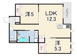 LA VITA摂津本山の間取り画像