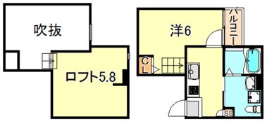 オーサムハウス王子の間取り画像