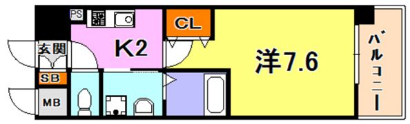 エスリード神戸三宮パークビューの間取り画像
