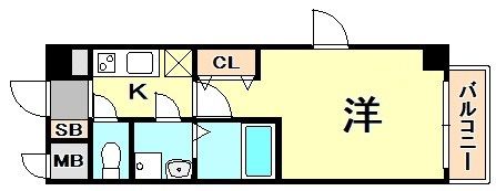 エスリード三宮旭通の間取り画像