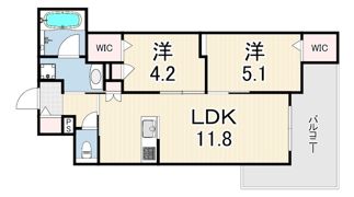 LA VITA西宮北口の間取り画像