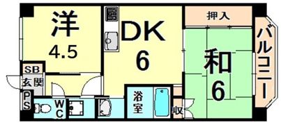 エリュ伊丹の間取り画像