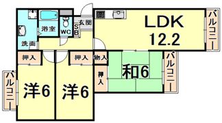 マンション寿の間取り画像