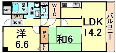 ヴィラ安堂寺2の間取り画像