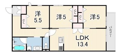 ヘーベル ロシュ8の間取り画像