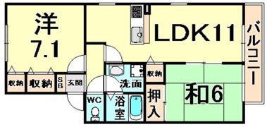 ジュネス武庫之荘3 B棟の間取り画像