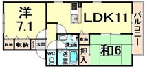 ジュネス武庫之荘3 B棟の間取り画像