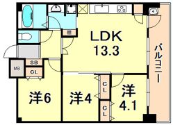 プレジール三ノ宮2の間取り画像