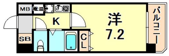 エスリード三宮の間取り画像