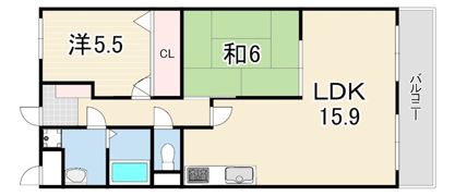 メインステージ甲子園一番町の間取り画像