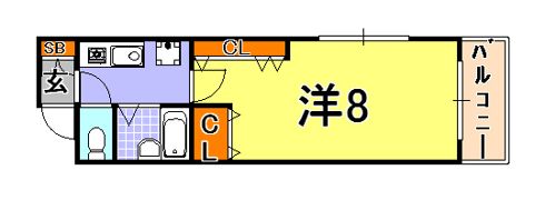 ビバリーヒルズ八雲の間取り画像