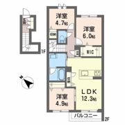 サワーソレアードBの間取り画像