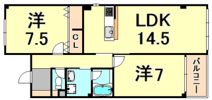 BS西北の間取り画像