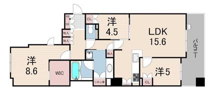 パークシュロス芦屋の間取り画像