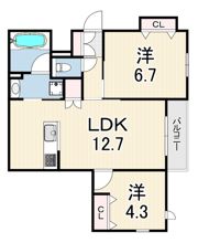 へーベルメゾンさくら夙川の間取り画像