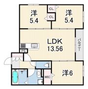 IL MIO CORTE塚口の間取り画像