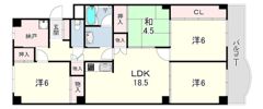 熊内台セントポリアの間取り画像