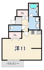カサ苦楽園の間取り画像