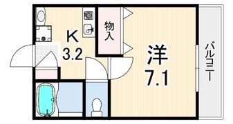 モカ メゾン 六甲の間取り画像