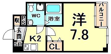 セレニテ甲子園2の間取り画像