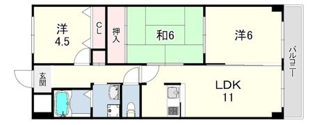 ル ファール夙川の間取り画像