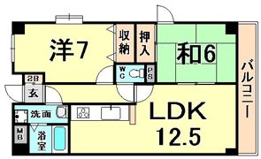 アルディ武庫之荘の間取り画像