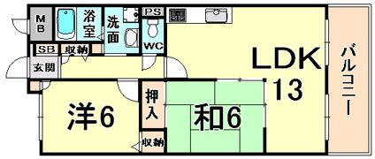 ロイヤル塚口の間取り画像