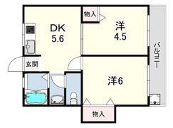UC西明石の間取り画像