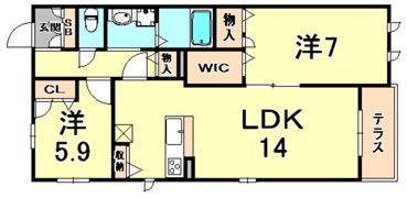 LE CIEL SHUKUGAWAの間取り画像