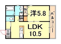 プランドール北昭和の間取り画像