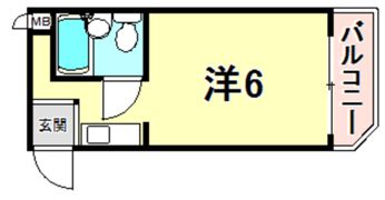 ダイドーメゾン御影2の間取り画像