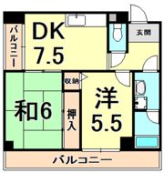 アモル甲東園の間取り画像