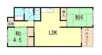 夢野ハイタウン3号棟の間取り画像